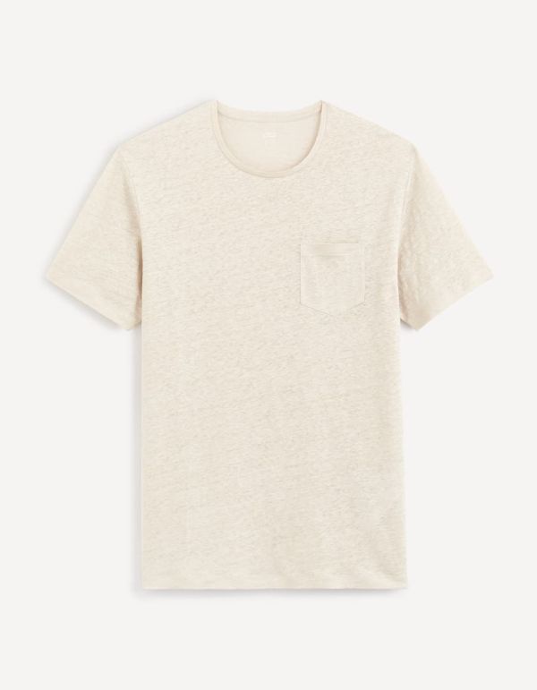 T-shirt col rond 100% lin