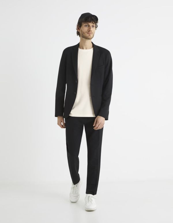 T-shirt col rond en coton mélangé