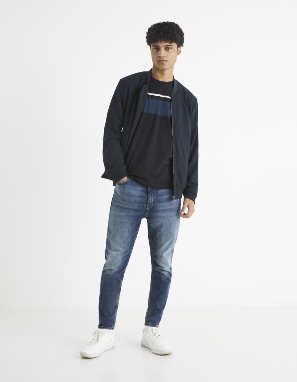 T-shirt col rond en coton mélangé