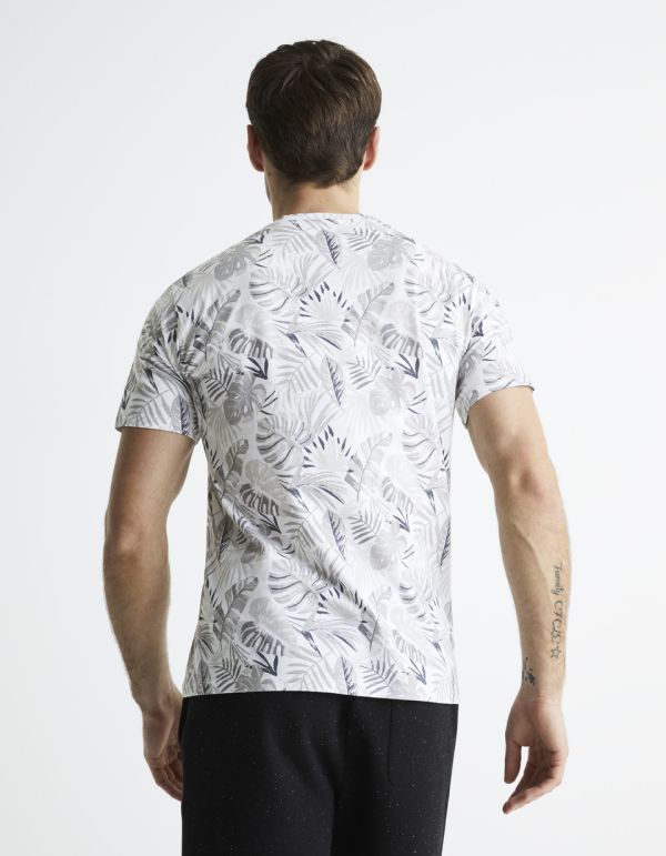 T-shirt straight col rond 100% coton