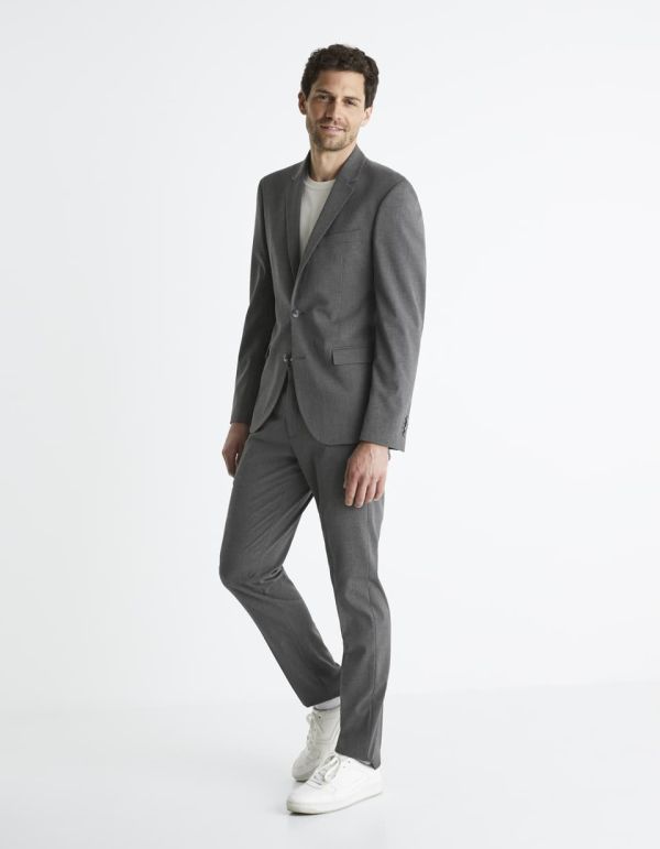 Veste de costume AMAURY lavable slim - gris