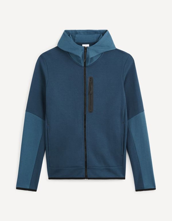 Veste zippée à capuche - bleu marine