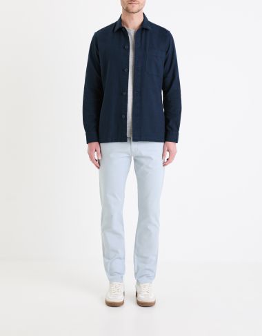 Pantalon chino slim coton stretch - bleu clair