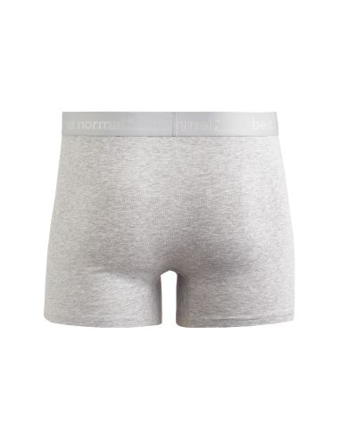 Boxer en coton stretch uni - gris chiné