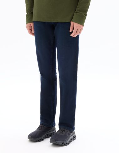 Jean C.35 straight stretch maille 3 longueurs - marine