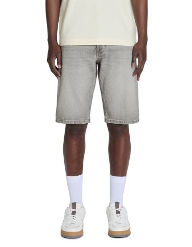 Bermuda en jean coton stretch - gris