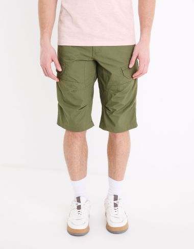 Short cargo 100% coton - kaki