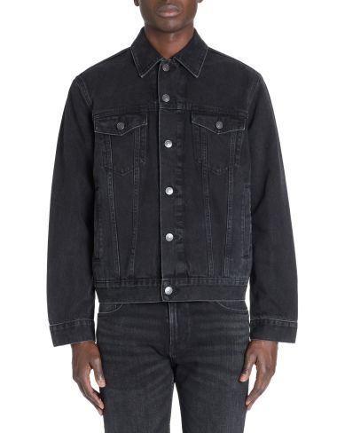 Veste trucker col chemise - noir