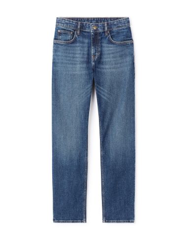 Jean regular 100% coton stretch c5 3 longueurs - denim