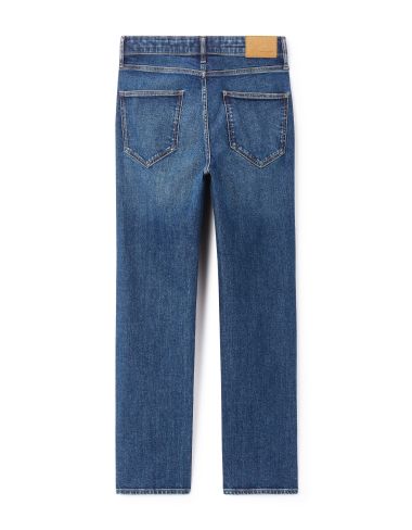 Jean regular 100% coton stretch c5 3 longueurs - denim