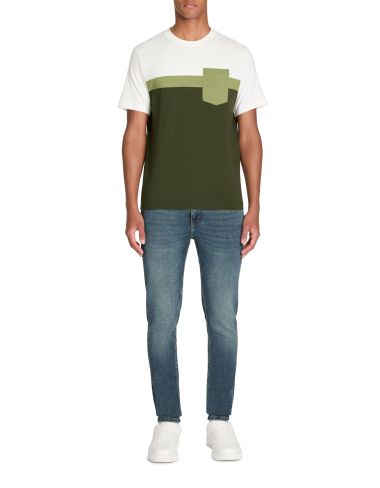 Jean slim coton stretch C15 3 longueurs - vert