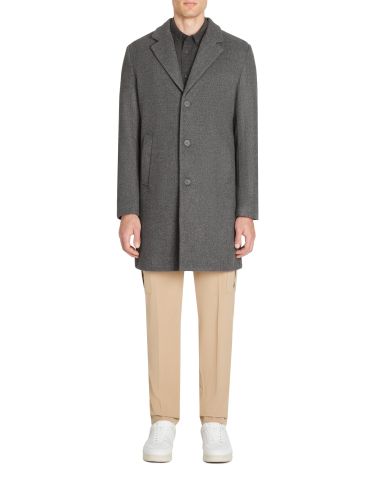 Manteau long non doublé - gris chiné