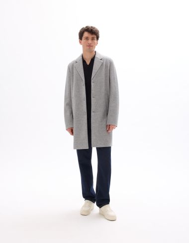 Manteau maille non doublé - gris