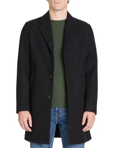 Manteau long non doublé - noir
