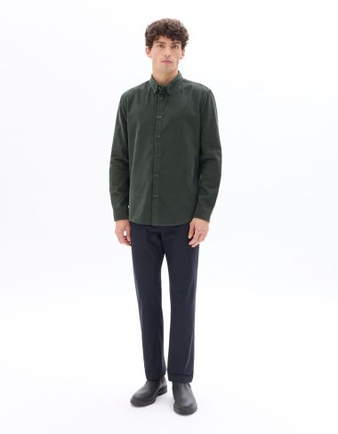 Chemise en velours 100% coton - vert