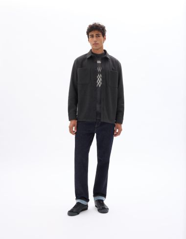 Surchemise chaude uni- gris