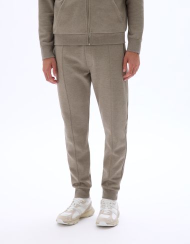 Pantalon de jogging regular maille piqué - taupe