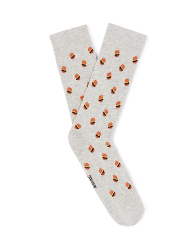 Chaussettes hautes sport en en coton stretch - gris chiné