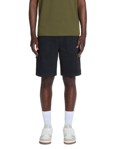 Bermuda cargo en coton stretch - noir