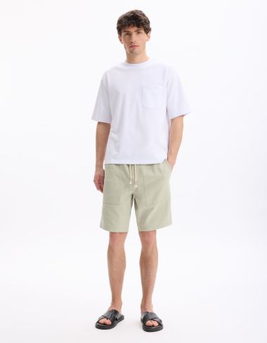 Bermuda 100% coton - vert