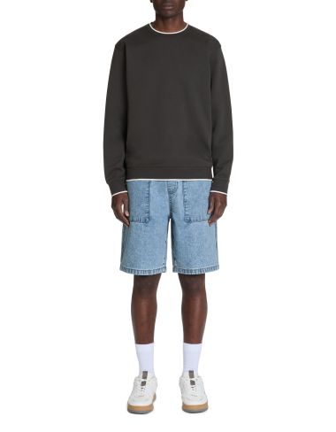 Bermuda straight en jean - bleu clair