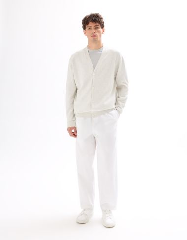 Cardigan 100% coton - blanc