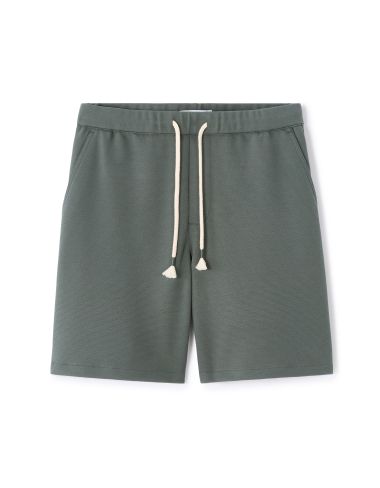 Bermuda piqué stretch - vert moyen