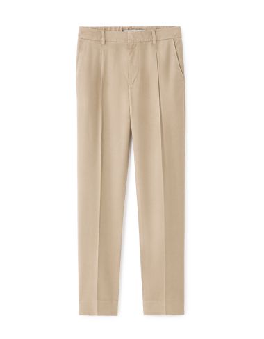 Pantalon chino straight TENCEL™ Lyocell - beige clair