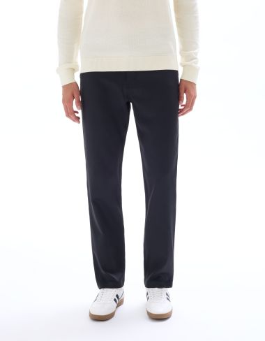 Pantalon chino straight uni - noir