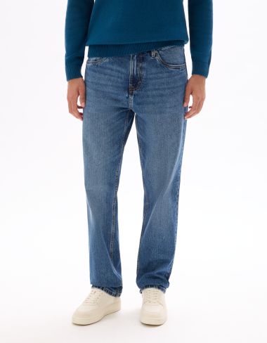 Jean loose 100% coton - bleu