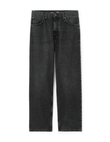 Jean baggy coton stretch - noir délavé