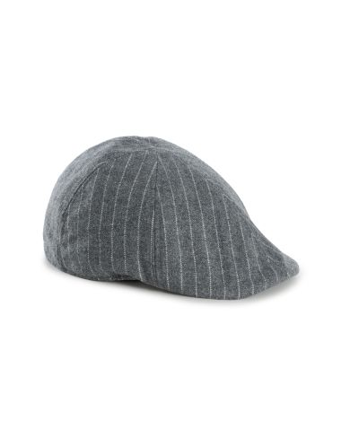 Béret golfeur en laine mélangée- gris