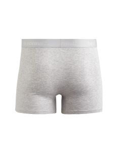 Boxer en coton stretch uni - gris chiné