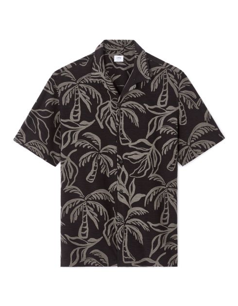 Chemisette regular imprimé palmier - noir