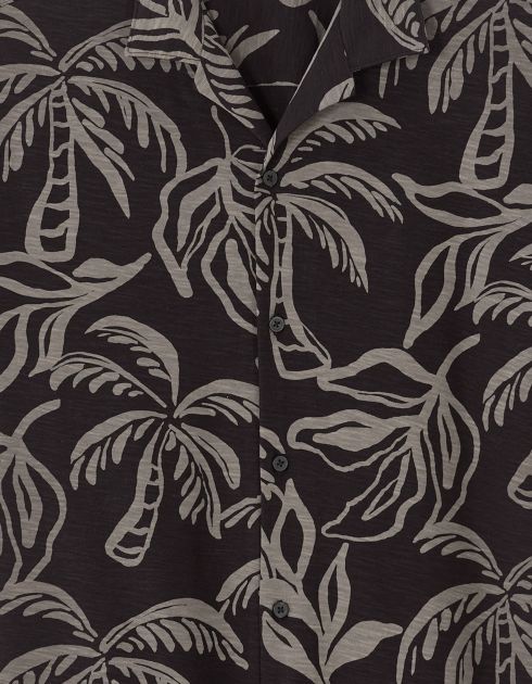 Chemisette regular imprimé palmier - noir