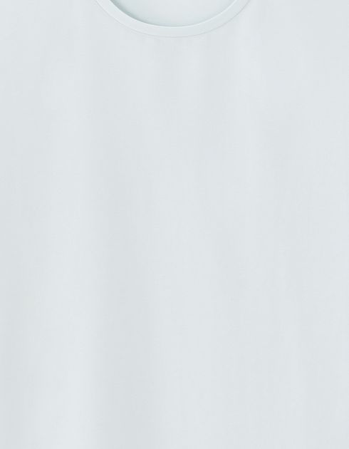 T-shirt slim col rond en coton stretch - bleu clair