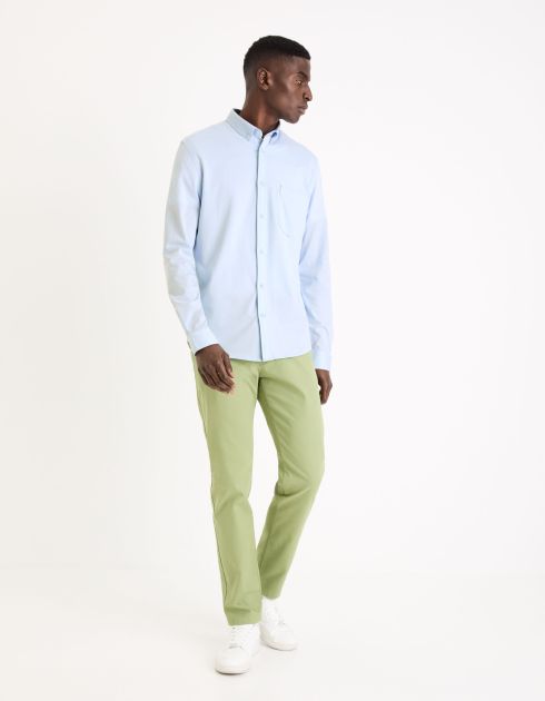 Pantalon chino slim - vert clair