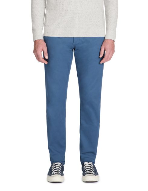 Pantalon chino slim coton stretch - bleu