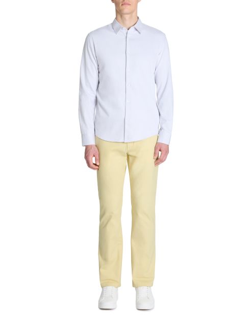 Pantalon chino straight en coton stretch - jaune