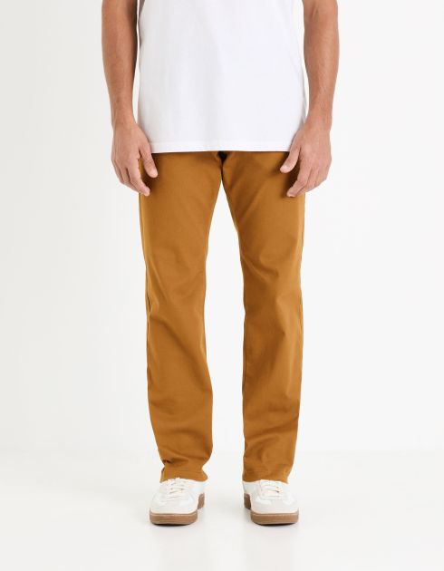 Pantalon chino straight - caramel