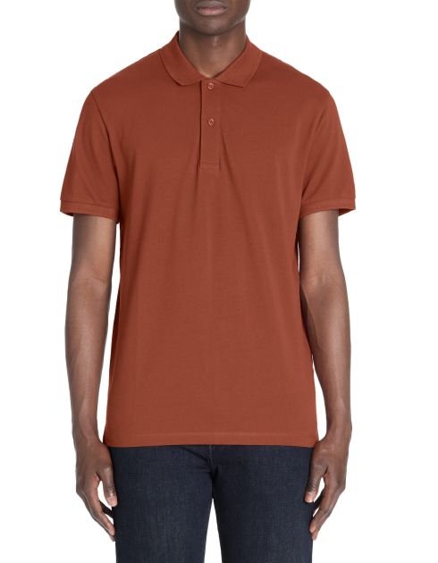 Polo straight 100% coton - marron