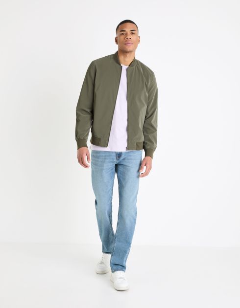 T-shirt straight col rond 100% coton - lilas