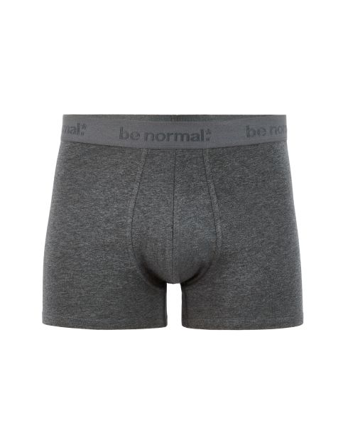 Boxer en coton stretch uni - anthracite