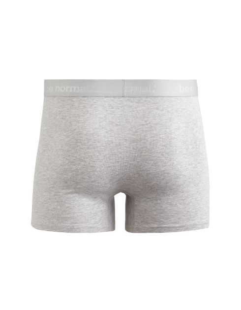 Boxer en coton stretch uni - gris chiné