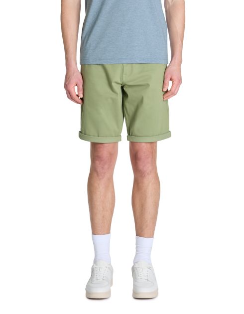 Bermuda chino en coton stretch - vert clair