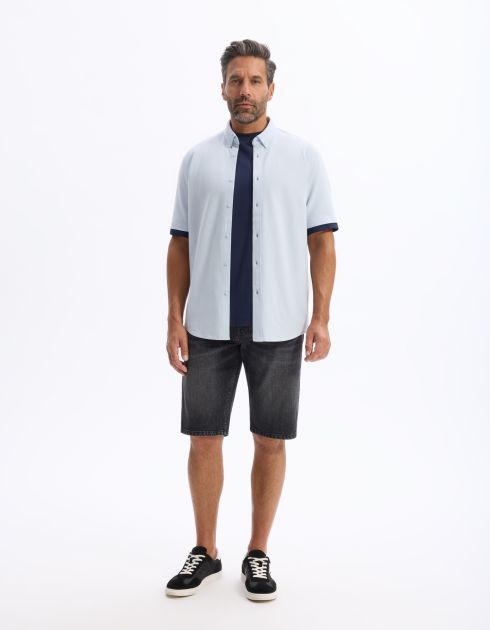 Bermuda en jean coton stretch - noir