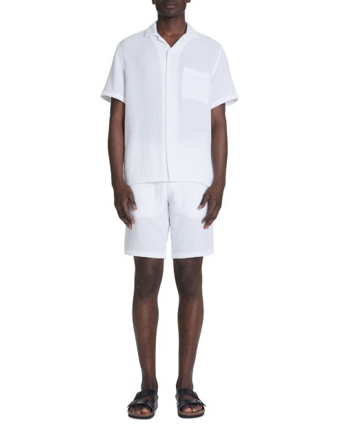 Chemisette regular en gaze de coton - blanc