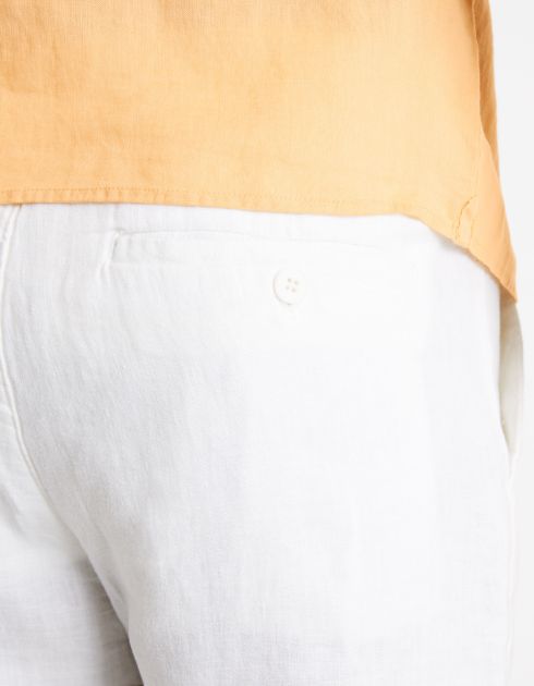 Bermuda 100% lin - blanc