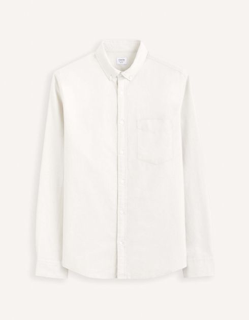 Chemise regular 100% coton oxford - beige
