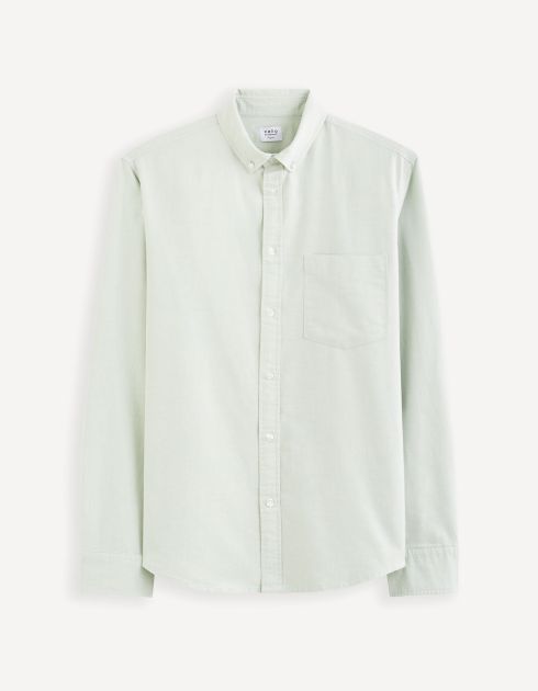 Chemise regular 100% coton oxford - vert clair